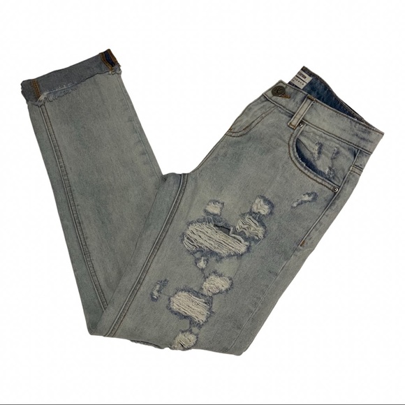 One Teaspoon Awesome Baggies Denim Jeans Size 23 Blue Hart - Picture 8 of 11